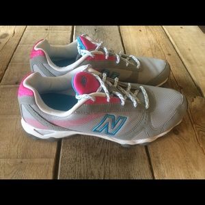 New Balance Women’s Gray/Pink/Blue Cross Trainers
